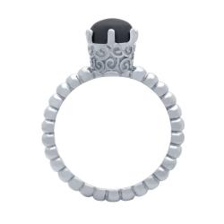 Inel argint argint 925 rodiat cu piatra neagra [1]